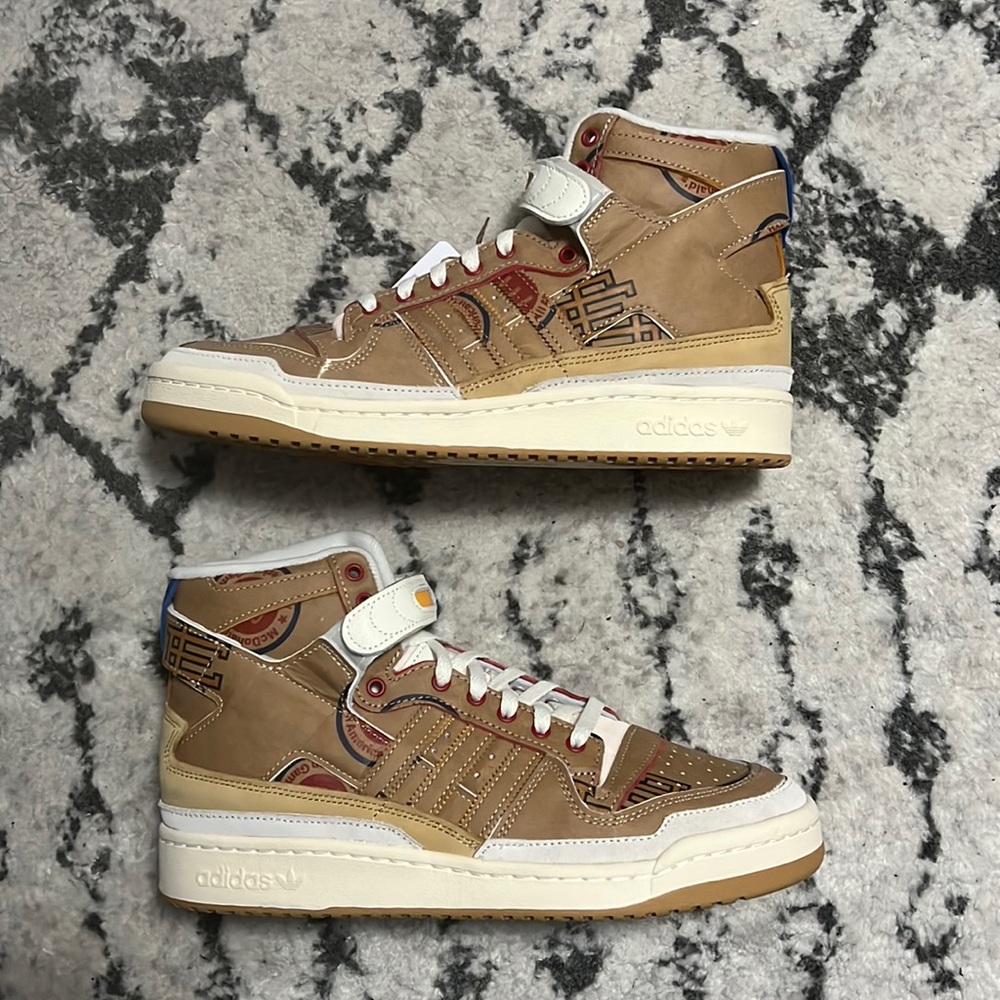 Adidas x Eric Emanuel Paper Bag McDonald’s All-American High Top Forum Shoes